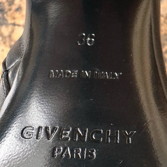 Givenchy G Woven Ankle Boots Women's 36 Black Square Side Zip Closure - Picture 11 of 13